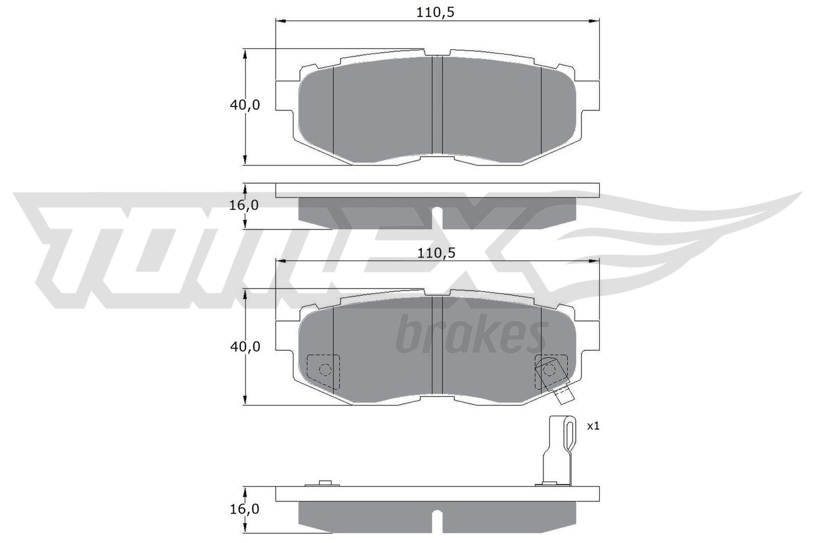 TOMEX Brakes Bremsbelagsatz, Scheibenbremse